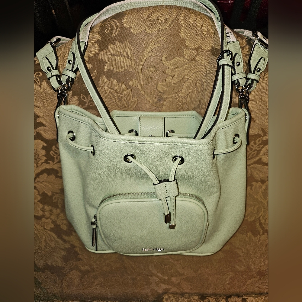 Calvin Klein Handbag Purse, Lime Pastel Green, NWOT, 12x13in